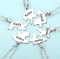 MaiLun Benutzerdefinierte Namen Puzzled Heart Anhänger Halskette Gravierte Namen Puzzled Hearts Anhänger - Senden Sie Namen über Chat