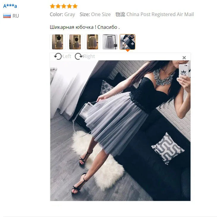TingYiLi 4-lagiger Tüllrock für Damen, Schwarz, Grau, Weiß, Tüllrock für Erwachsene, elastisch, hohe Taille, plissierter Midirock