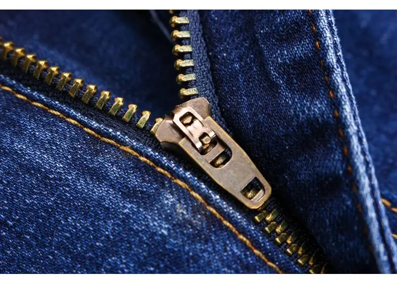 Herrenmode Business Jeans Klassischer Stil Casual Stretch Slim Jean Hosen Männliche Marke Denim Hosen Schwarz Blau