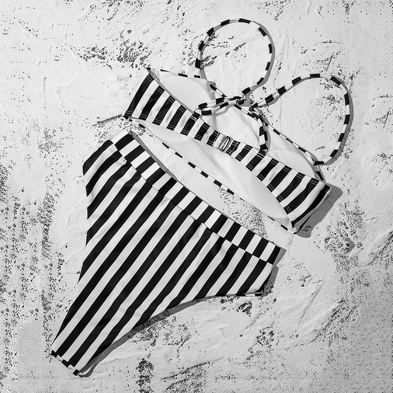 ZTVitality Sexy Bikinis Solide Push Up Bikini Biquini Mujer 2021 Heißer Verkauf Gepolsterte Bh Riemen Hohe Taille Badeanzug Bademode Frauen Druck Biquini S-XL