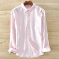 Neue Designer Italien Stil 100 % Leinen Langarm-shirt Männer Marke Casual 5 Farben Solide Weiß Shirts Für Männer top Camisa Chemise