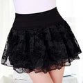 Zuolunouba Sommer Schlank Adrette Rock Frauen Blume Bogen Mini Tutu Stil Elastizität Spitze Röcke Shorts Dame Hohe Taille Student