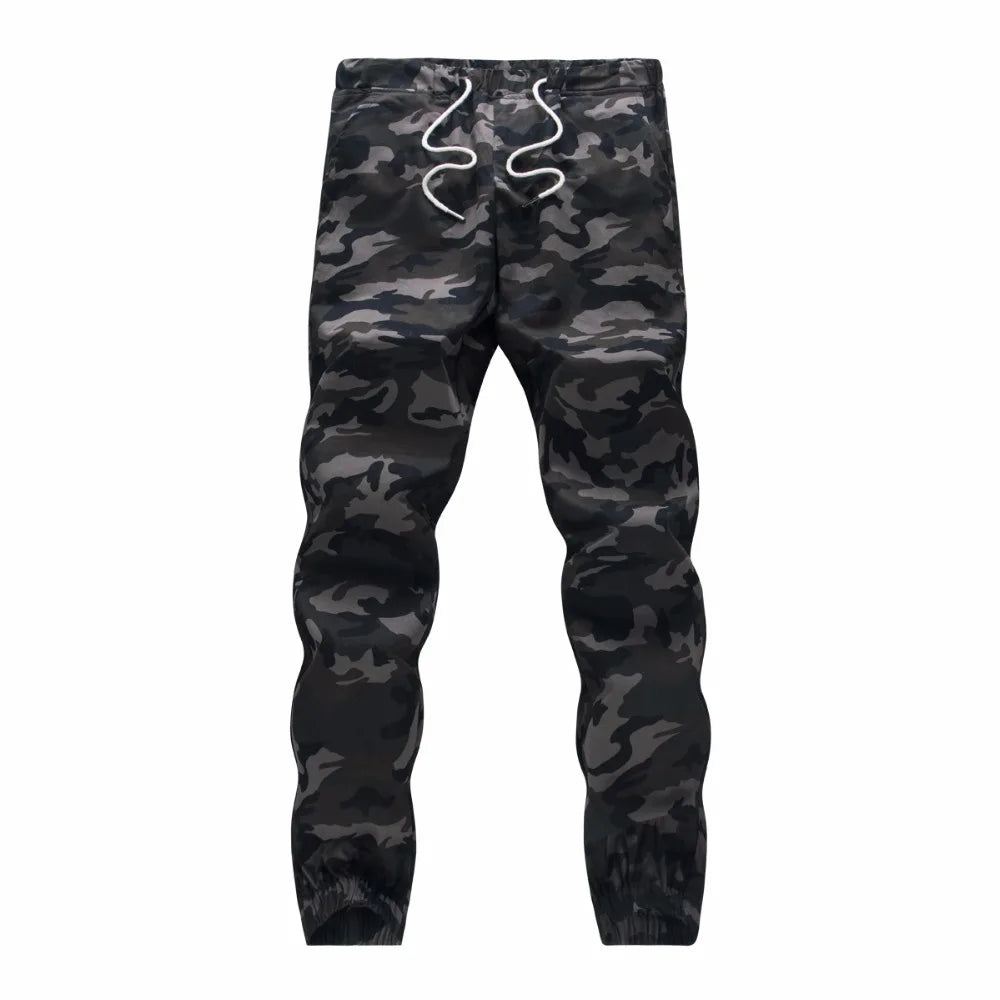 Baumwolle Herren Jogger Herbst Bleistift Harem Hosen 2025, Männer Camouflage Militär Hosen Lose Bequeme Cargo Hosen Camo Jogger