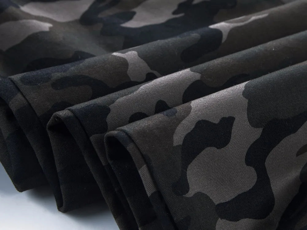 Baumwolle Herren Jogger Herbst Bleistift Harem Hosen 2025, Männer Camouflage Militär Hosen Lose Bequeme Cargo Hosen Camo Jogger