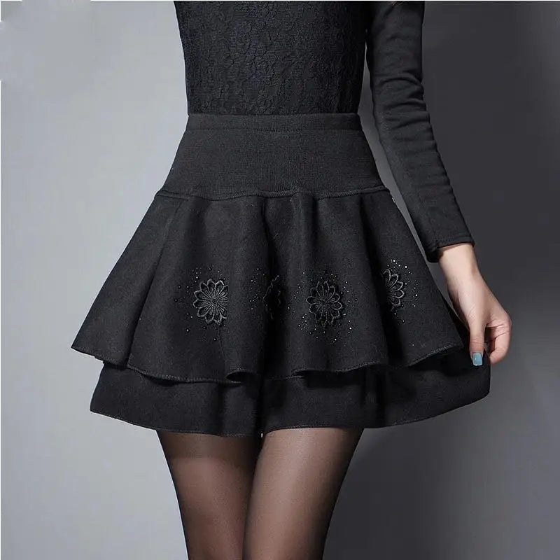 Zuolunouba Sommer Schlank Adrette Rock Frauen Blume Bogen Mini Tutu Stil Elastizität Spitze Röcke Shorts Dame Hohe Taille Student