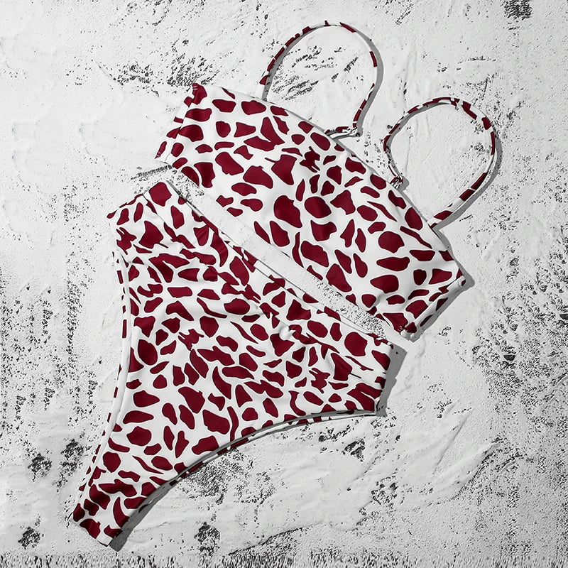 ZTVitality Sexy Bikinis Solide Push Up Bikini Biquini Mujer 2021 Heißer Verkauf Gepolsterte Bh Riemen Hohe Taille Badeanzug Bademode Frauen Druck Biquini S-XL