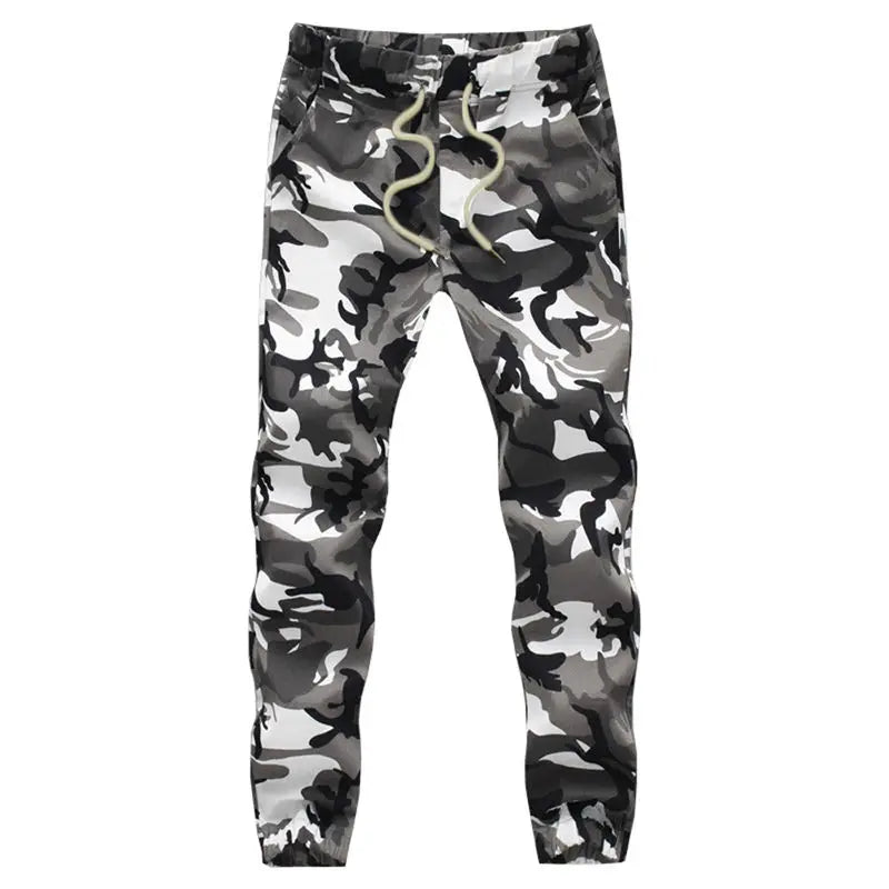 Baumwolle Herren Jogger Herbst Bleistift Harem Hosen 2025, Männer Camouflage Militär Hosen Lose Bequeme Cargo Hosen Camo Jogger