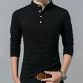 Heißer Verkauf 2026 Frühling Herren T-shirt Langarm Stehen Grund Solide Bluse T Shirt Top Casual Baumwolle T-shirt Männer Unterhemd