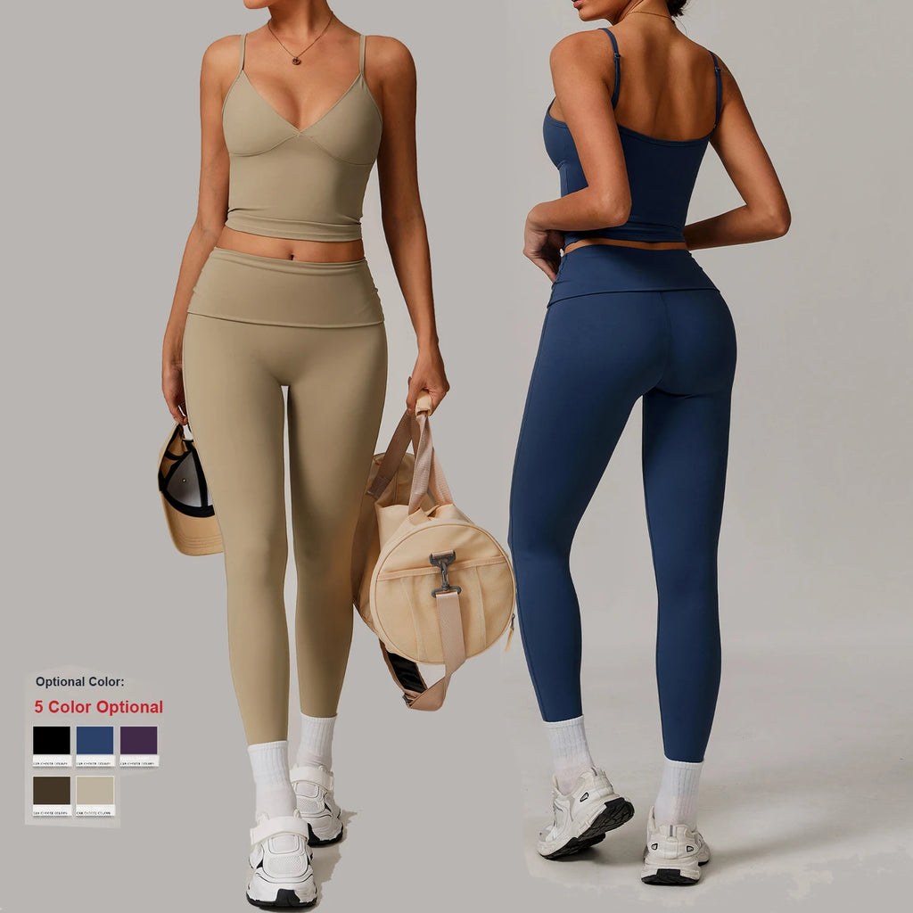 Custom High Quality Environmentally Friendly Sustainable Yoga Wear Women Sportswear Gym Running Workout Clothes Fitness Yoga Set