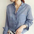 Chemisier Femme Frauen Tops Mode 2022 Sommer Leinen Weißes Hemd Frauen Langarm Bluse Koreanische Frau Kleidung Roupas Femininas