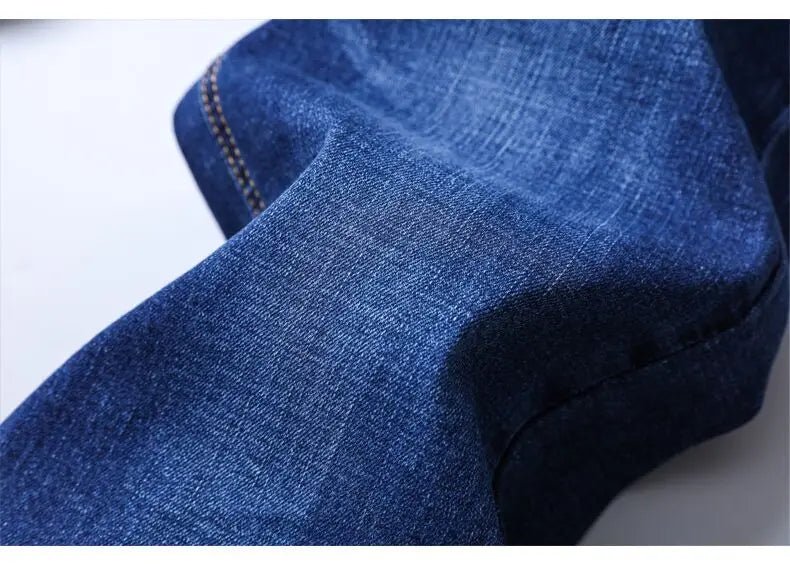 Herrenmode Business Jeans Klassischer Stil Casual Stretch Slim Jean Hosen Männliche Marke Denim Hosen Schwarz Blau