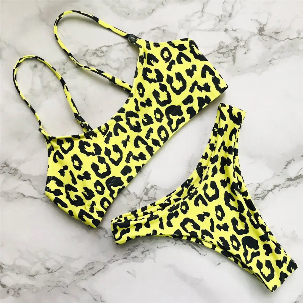 14 Farben S - XL Sexy Leopard Bikini Frauen Bademode Weiblichen Badeanzug Zwei-stück Bikini set Brasilianische Badende Badeanzug schwimmen V871