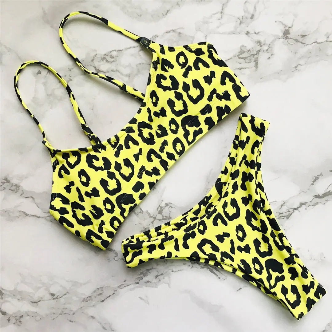 14 Farben S - XL Sexy Leopard Bikini Frauen Bademode Weiblichen Badeanzug Zwei-stück Bikini set Brasilianische Badende Badeanzug schwimmen V871