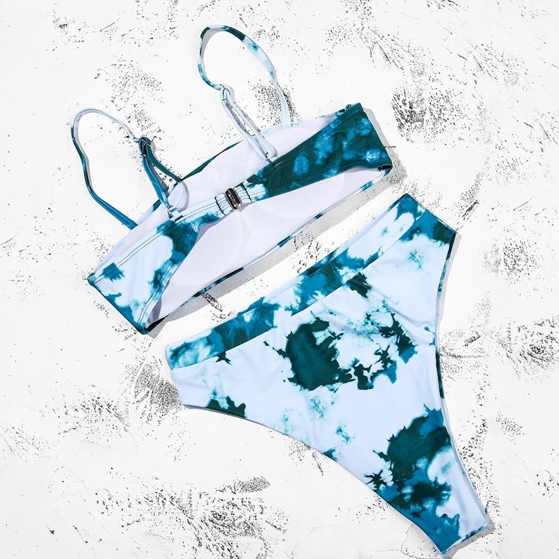 ZTVitality Sexy Bikinis Solide Push Up Bikini Biquini Mujer 2021 Heißer Verkauf Gepolsterte Bh Riemen Hohe Taille Badeanzug Bademode Frauen Druck Biquini S-XL