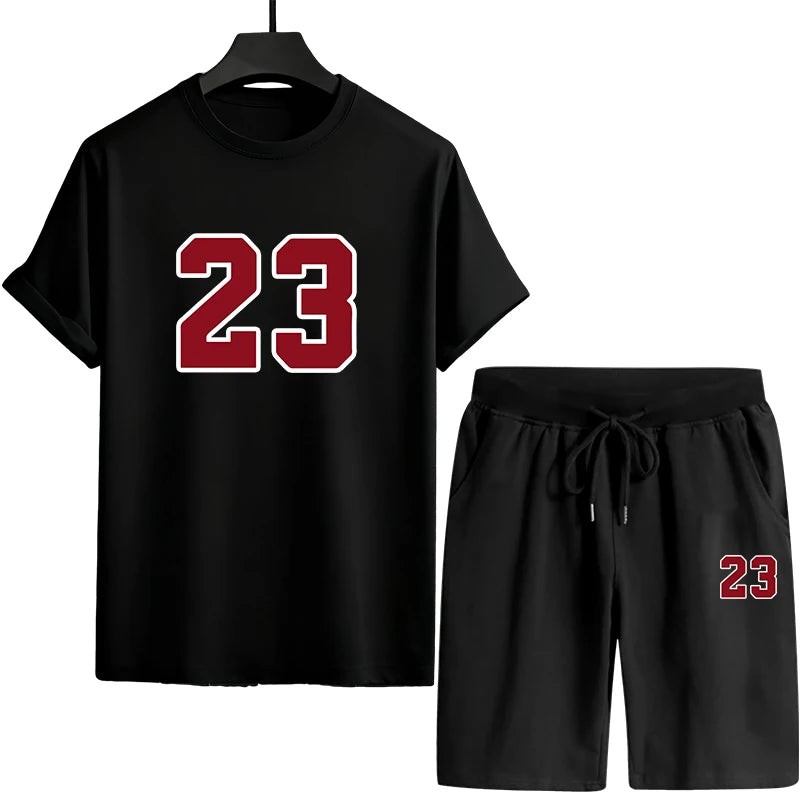 Sommer 2026 Herren Freizeitanzug-Set: Bequemes, kühles Outdoor- und Heimoutfit – Kurzarm-T-Shirt und Shorts für Herren – T-Shirts & Co-ords