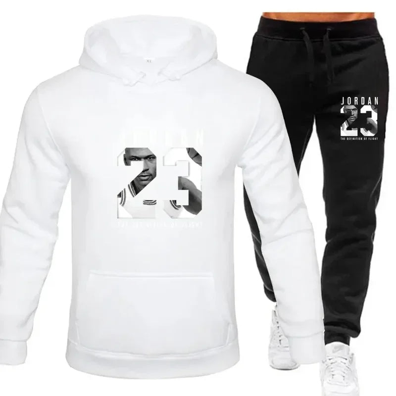Der Sweatshirt-Hoodie ist ein Herren-Set für den Frühling 2025, ein Damen-Set für Damen-Sportbekleidung mit Kapuzenpullover und Jogginghose