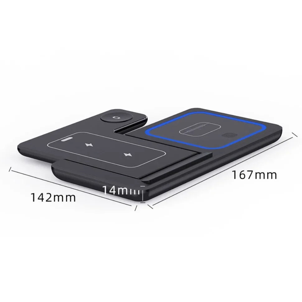 3-in-1 30 W faltbare kabellose Ladestation für iPhone 16 15 14 13 12 Pro Max iWatch Ultra Airpods Pro Schnellladestation Dock