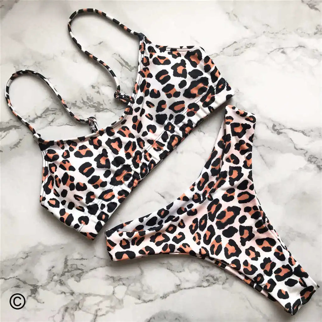 14 Farben S - XL Sexy Leopard Bikini Frauen Bademode Weiblichen Badeanzug Zwei-stück Bikini set Brasilianische Badende Badeanzug schwimmen V871