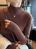 Zjaiss Frauen Pullover 2026 Dick Gestrickte Rollkragenpullover Neue Langarm Weiß Warme Pullover Frauen Solide Vielseitige Tops