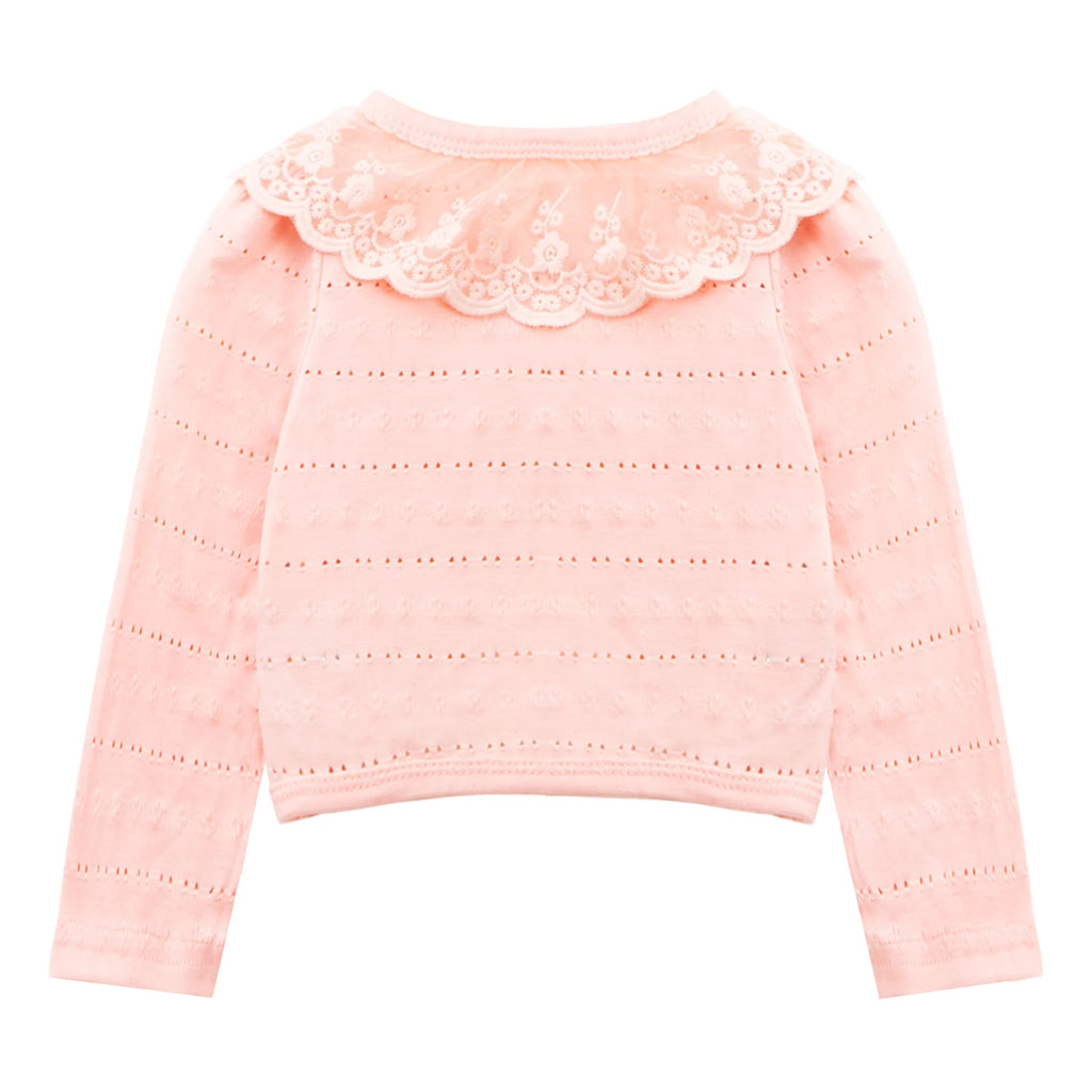 Mud kingdom Grils Strickjacke Pullover Frühling Langarm Bolero Achsel zucken Spitze kurze Strickjacke für Kleinkind Kleidung dünne Mantel Jacke
