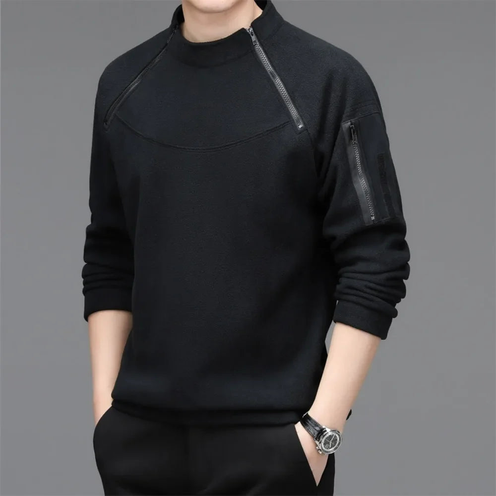 Herren Sweatshirs Frühling Herbst Langarm T-Shirt Top lose Trend Rundhals ausschnitt Hemd leichte Casual Sports