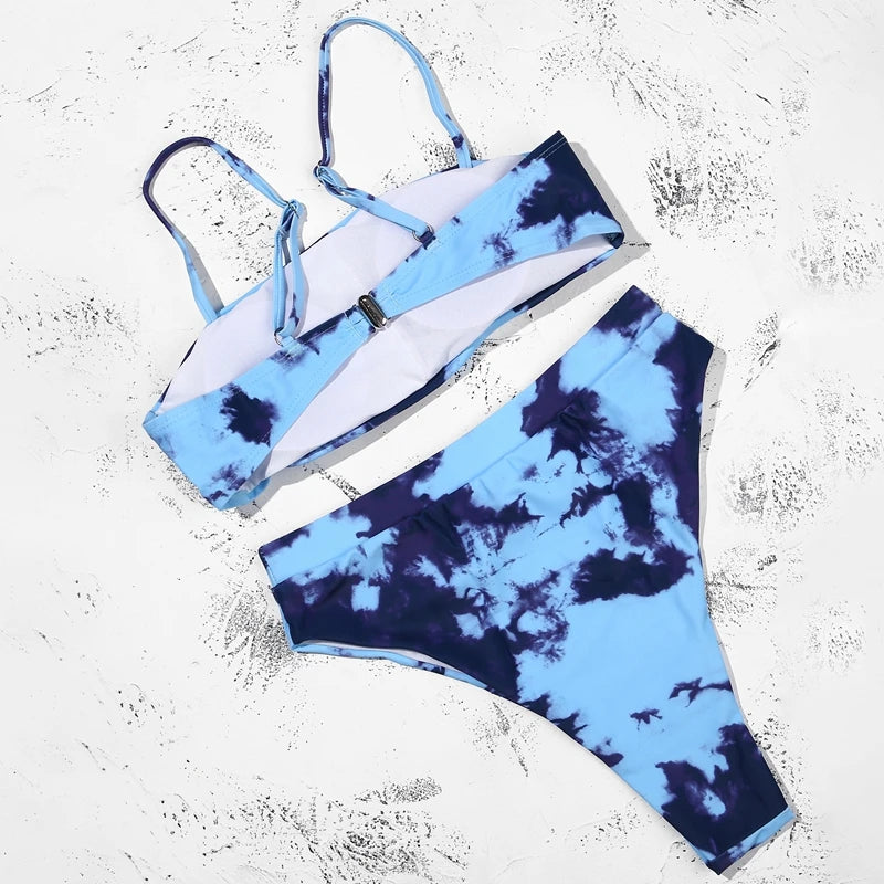 ZTVitality Sexy Bikinis Solide Push Up Bikini Biquini Mujer 2021 Heißer Verkauf Gepolsterte Bh Riemen Hohe Taille Badeanzug Bademode Frauen Druck Biquini S-XL