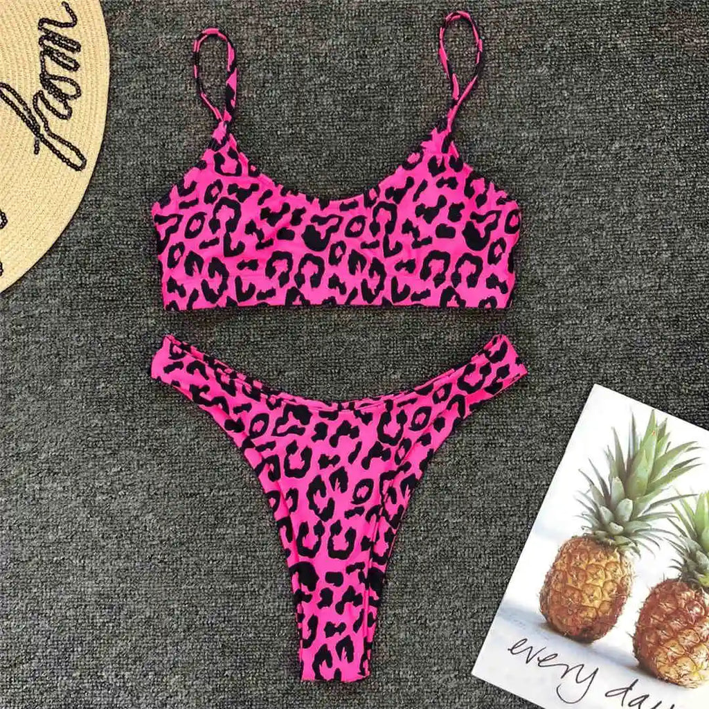 14 Farben S - XL Sexy Leopard Bikini Frauen Bademode Weiblichen Badeanzug Zwei-stück Bikini set Brasilianische Badende Badeanzug schwimmen V871