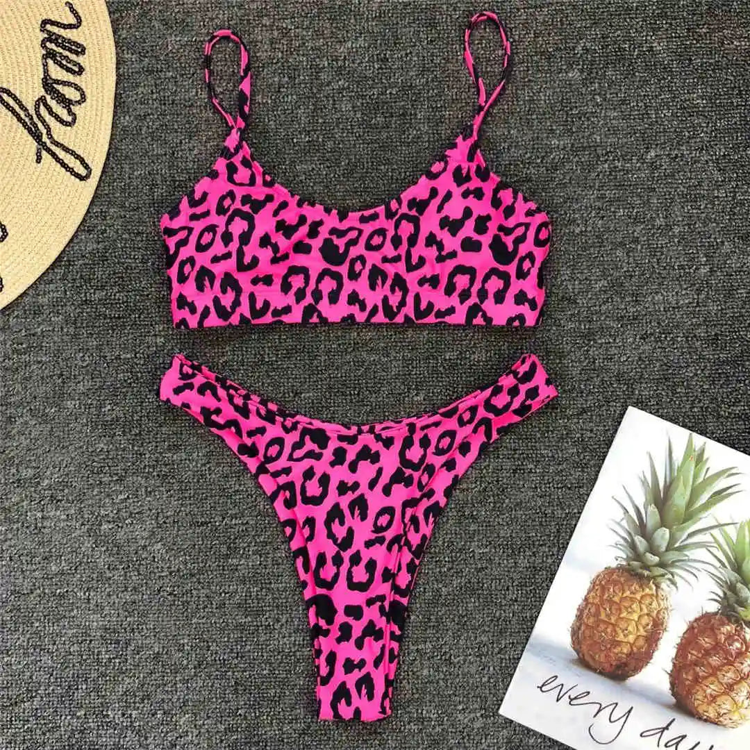 14 Farben S - XL Sexy Leopard Bikini Frauen Bademode Weiblichen Badeanzug Zwei-stück Bikini set Brasilianische Badende Badeanzug schwimmen V871