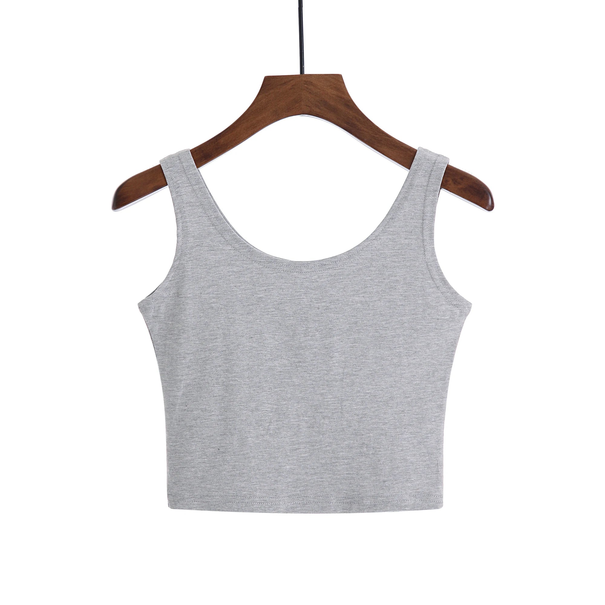 2024 mode Sexy Frauen Candy Farbe Tanks Tops Kurze 100% Baumwolle Casual Leibchen Rohr Top Weibliche Ärmellose Abgeschnitten Weste 2XL