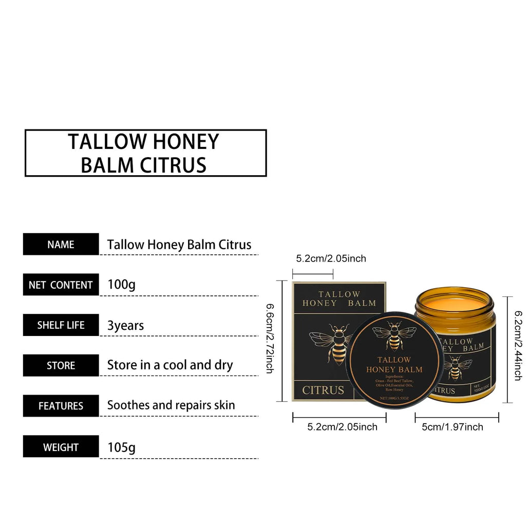 Tallow Honey Cream Glow Feuchtigkeitsspendende Haut Verbessert die Elastizität Weiches Bleichen Verbessert Stumpfheit Straffende Feuchtigkeitslotion für Gesicht und Körper