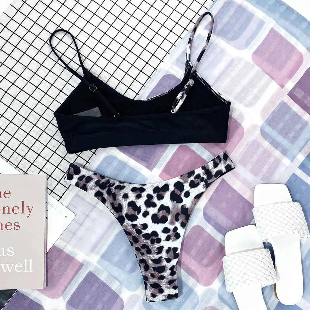14 Farben S - XL Sexy Leopard Bikini Frauen Bademode Weiblichen Badeanzug Zwei-stück Bikini set Brasilianische Badende Badeanzug schwimmen V871