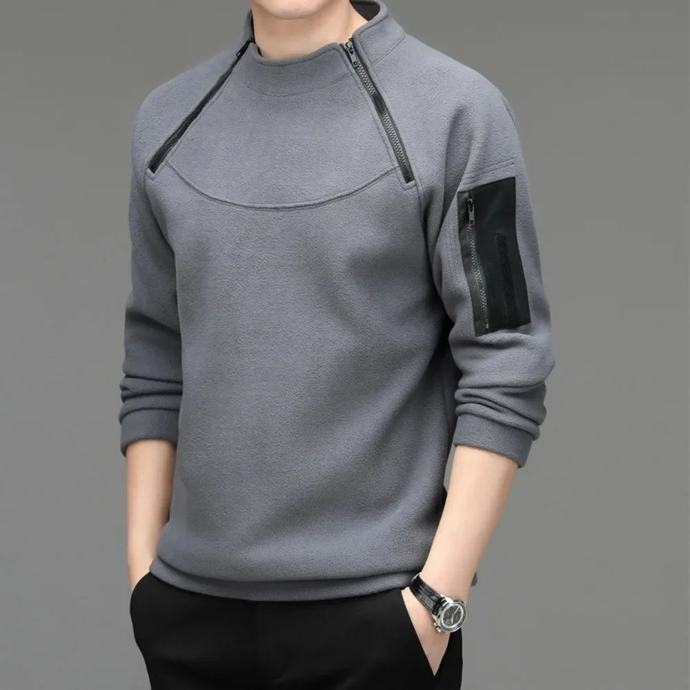 Herren Sweatshirs Frühling Herbst Langarm T-Shirt Top lose Trend Rundhals ausschnitt Hemd leichte Casual Sports