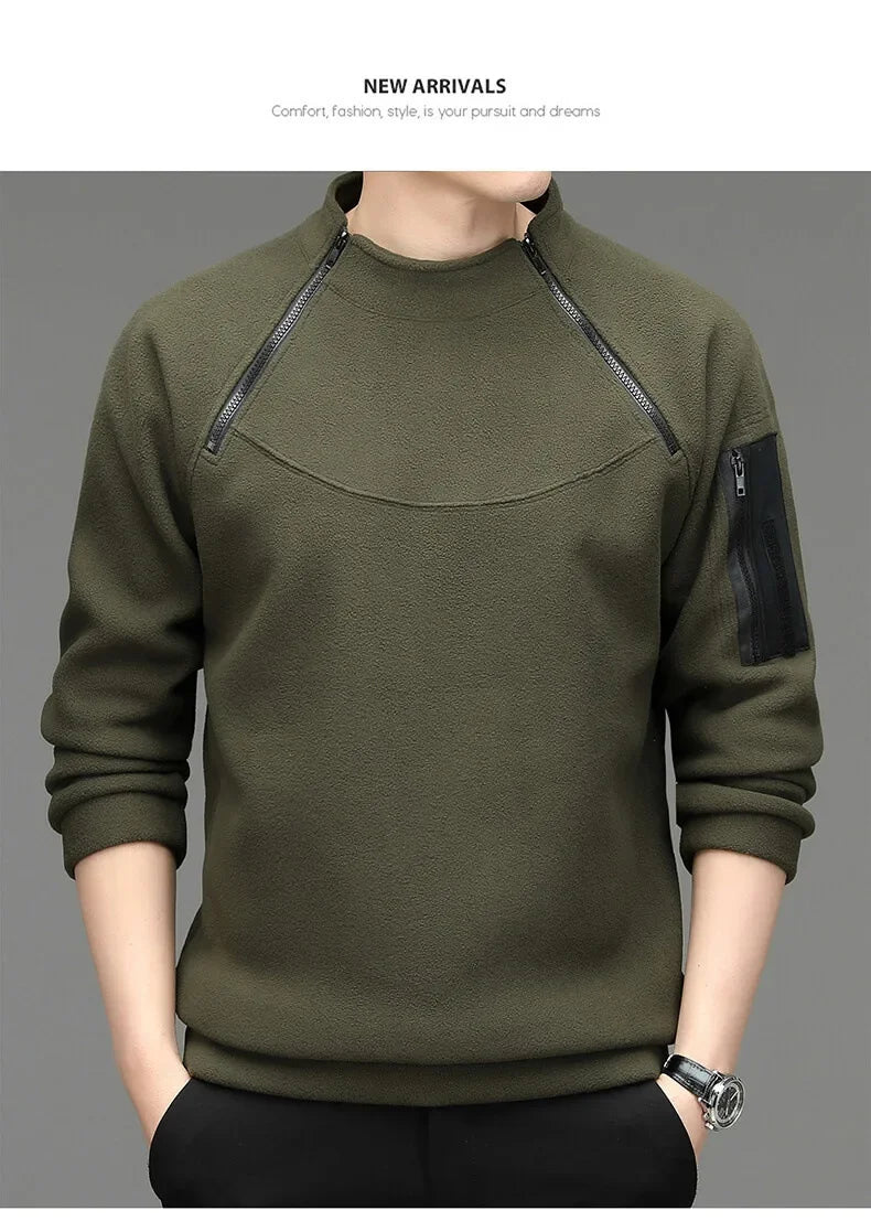 Herren Sweatshirs Frühling Herbst Langarm T-Shirt Top lose Trend Rundhals ausschnitt Hemd leichte Casual Sports