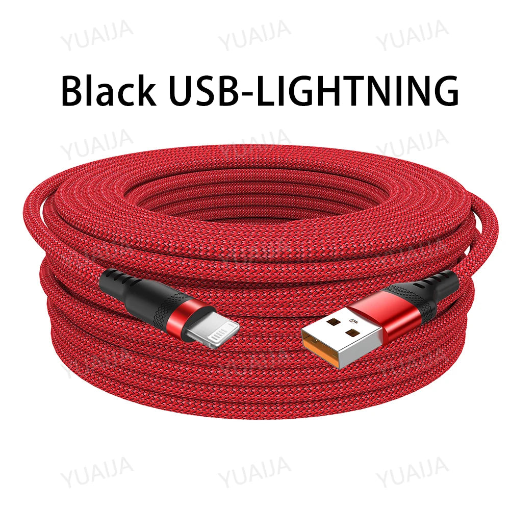 USB-Typ-C-Schnellladekabel, Android-Micro-USB-Leitung, USB zu LIGHTNING, verlängertes Ladekabel für iPhone 14, Xiaomi, OnePlus, Samsung