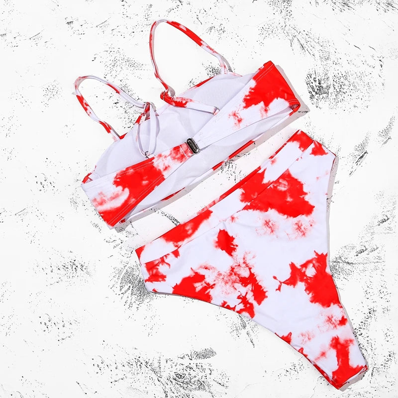 ZTVitality Sexy Bikinis Solide Push Up Bikini Biquini Mujer 2021 Heißer Verkauf Gepolsterte Bh Riemen Hohe Taille Badeanzug Bademode Frauen Druck Biquini S-XL