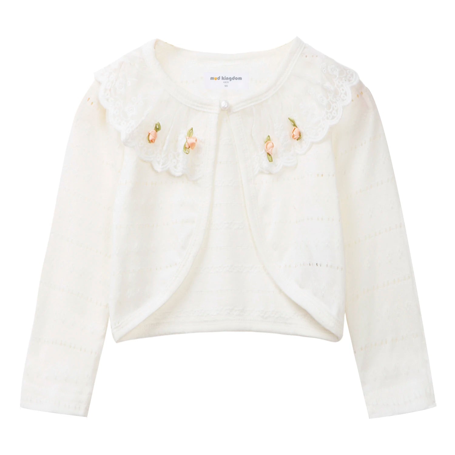 Mud kingdom Grils Strickjacke Pullover Frühling Langarm Bolero Achsel zucken Spitze kurze Strickjacke für Kleinkind Kleidung dünne Mantel Jacke