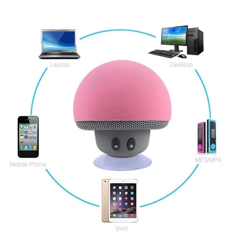 Hochwertiger kabelloser Bluetooth-Lautsprecher, 30 Fuß kabelloser Subwoofer mit Saugnapf, geeignet für Radfahren, Picknick im Freien