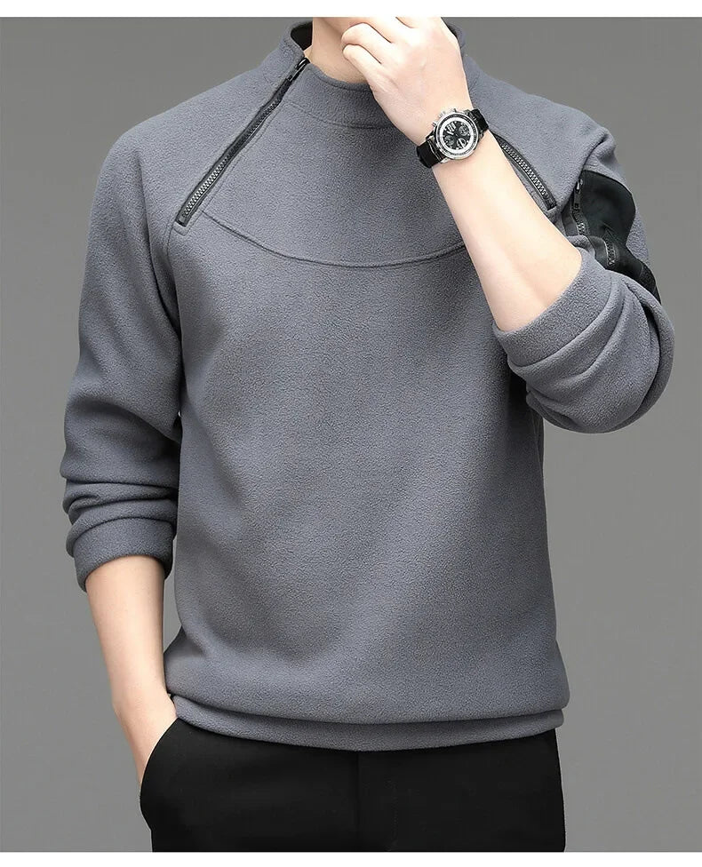 Herren Sweatshirs Frühling Herbst Langarm T-Shirt Top lose Trend Rundhals ausschnitt Hemd leichte Casual Sports