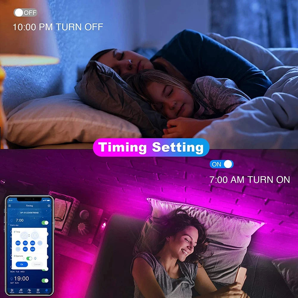 Bluetooth LED Streifen Lichter Smart SMD 5050 APP Fernbedienung Flexible Band Diode Lampe Band TV Hintergrundbeleuchtung Spiel Zimmer Wohnkultur