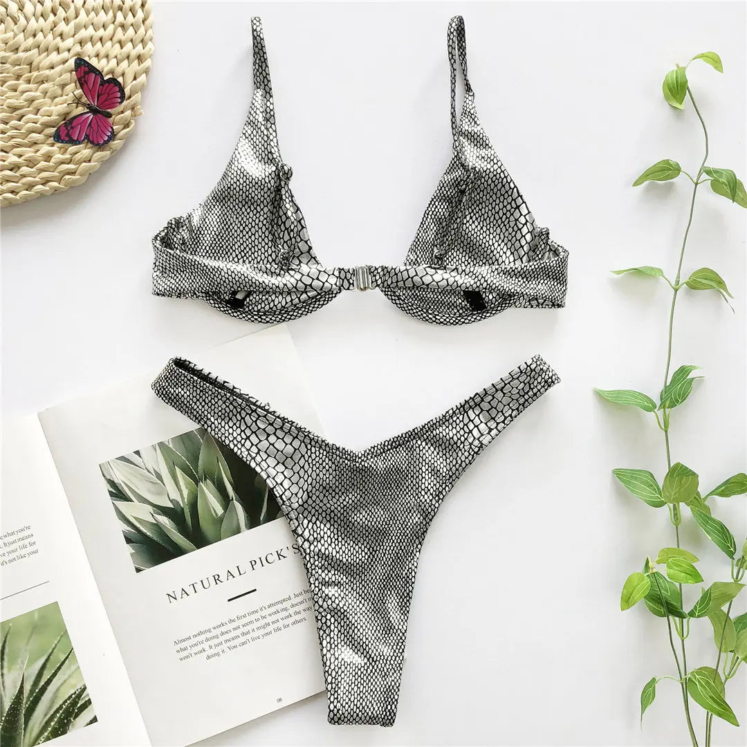 S - XL V-bar Bügel Bikini Weiblichen Badeanzug Frauen Bademode Zwei-stück V-form Draht Bikini set Badende Badeanzug Schwimmen V439