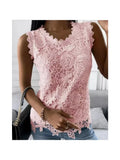 Sommer Mode Spitze Bluse Frau Jacquard Ärmellose Casual Frauen Shirts Vintage Lose Blumen Weste Tops Blusas Mujer y2k kleidung