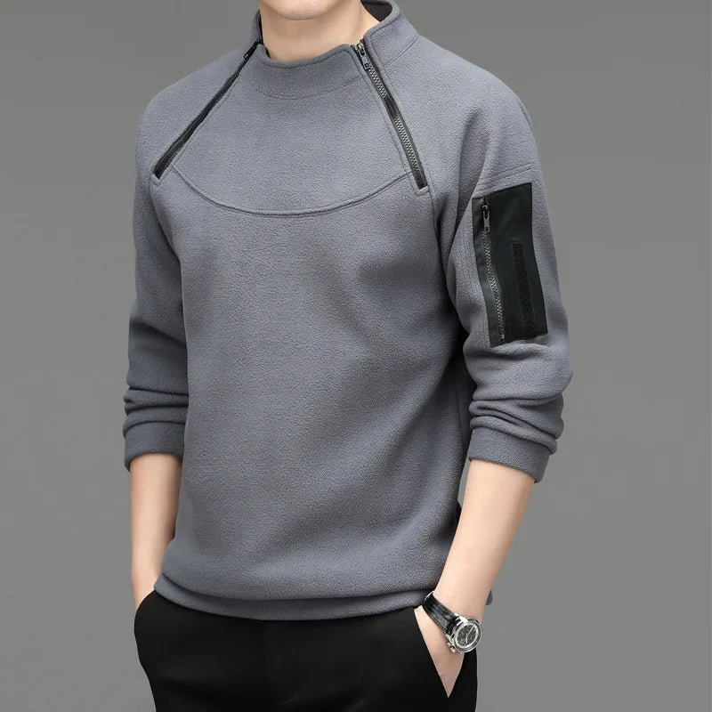 Herren Sweatshirs Frühling Herbst Langarm T-Shirt Top lose Trend Rundhals ausschnitt Hemd leichte Casual Sports