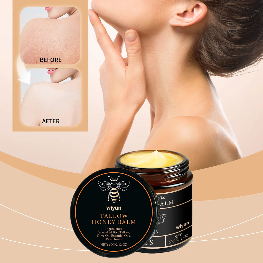 Tallow Honey Cream Glow Feuchtigkeitsspendende Haut Verbessert die Elastizität Weiches Bleichen Verbessert Stumpfheit Straffende Feuchtigkeitslotion für Gesicht und Körper