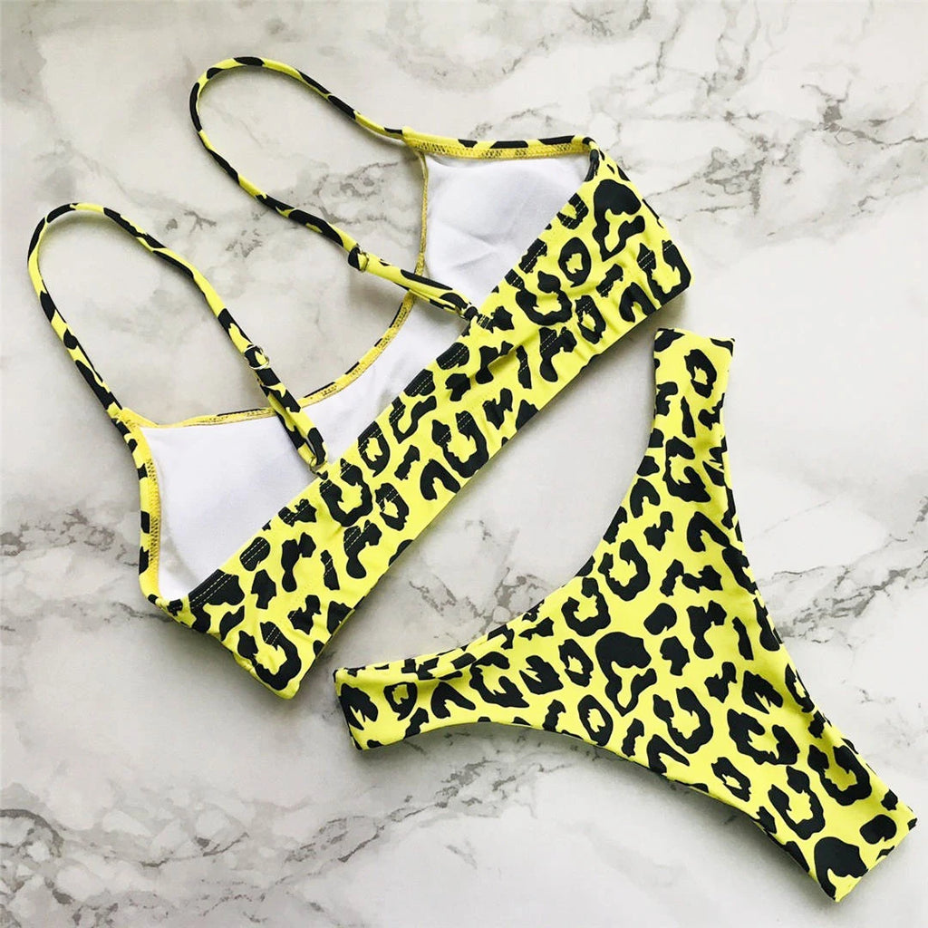 14 Farben S - XL Sexy Leopard Bikini Frauen Bademode Weiblichen Badeanzug Zwei-stück Bikini set Brasilianische Badende Badeanzug schwimmen V871
