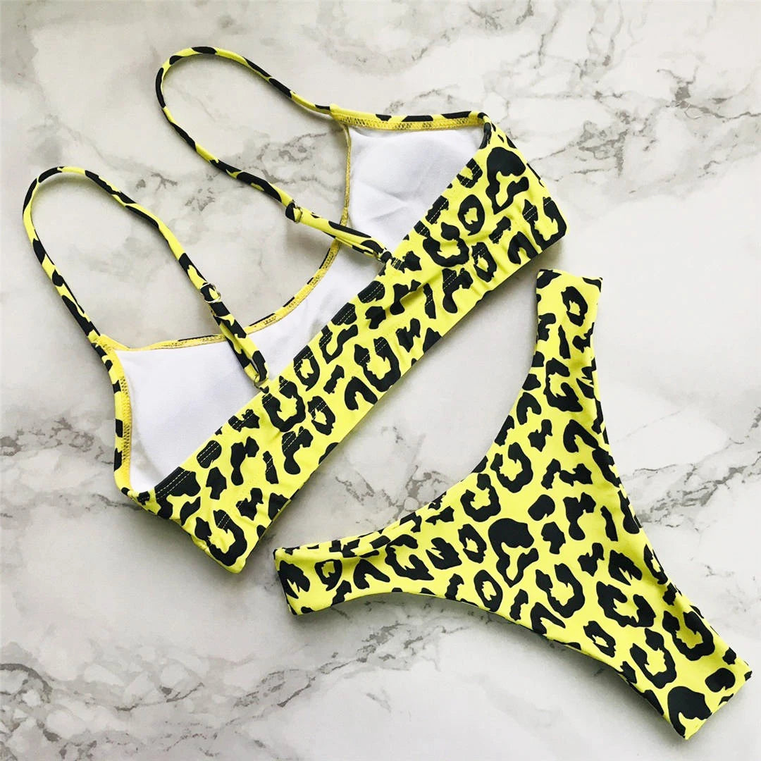 14 Farben S - XL Sexy Leopard Bikini Frauen Bademode Weiblichen Badeanzug Zwei-stück Bikini set Brasilianische Badende Badeanzug schwimmen V871