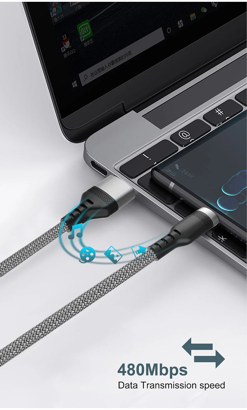 USB-Typ-C-Schnellladekabel, Android-Micro-USB-Leitung, USB zu LIGHTNING, verlängertes Ladekabel für iPhone 14, Xiaomi, OnePlus, Samsung