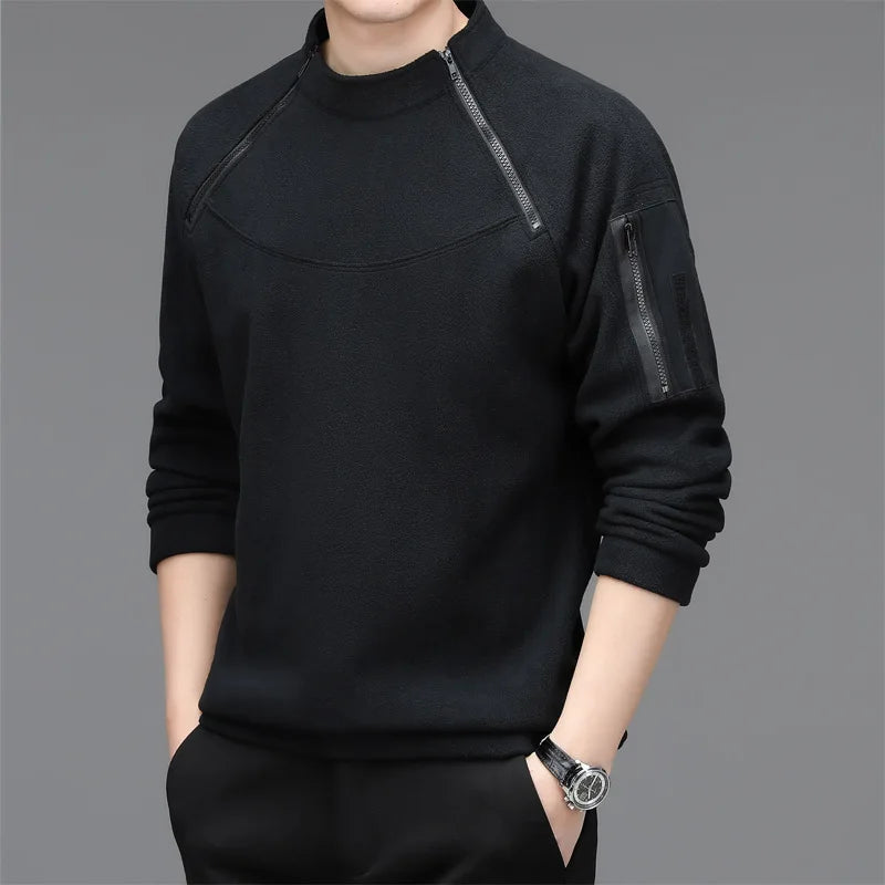 Herren Sweatshirs Frühling Herbst Langarm T-Shirt Top lose Trend Rundhals ausschnitt Hemd leichte Casual Sports