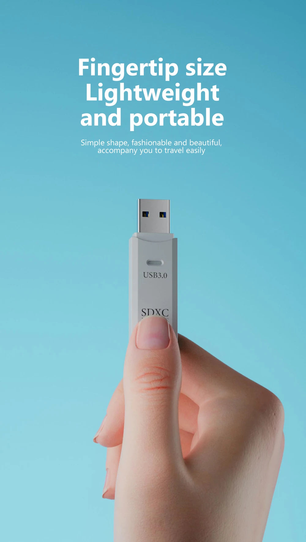 2-in-1 USB 3.0 Kartenleser Micro TF SD Kartenleser USB-Adapter Hochgeschwindigkeitskartenleser TF Speicherkarte für PC Laptop Zubehör