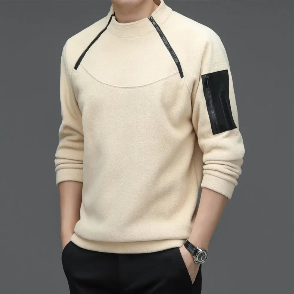 Herren Sweatshirs Frühling Herbst Langarm T-Shirt Top lose Trend Rundhals ausschnitt Hemd leichte Casual Sports