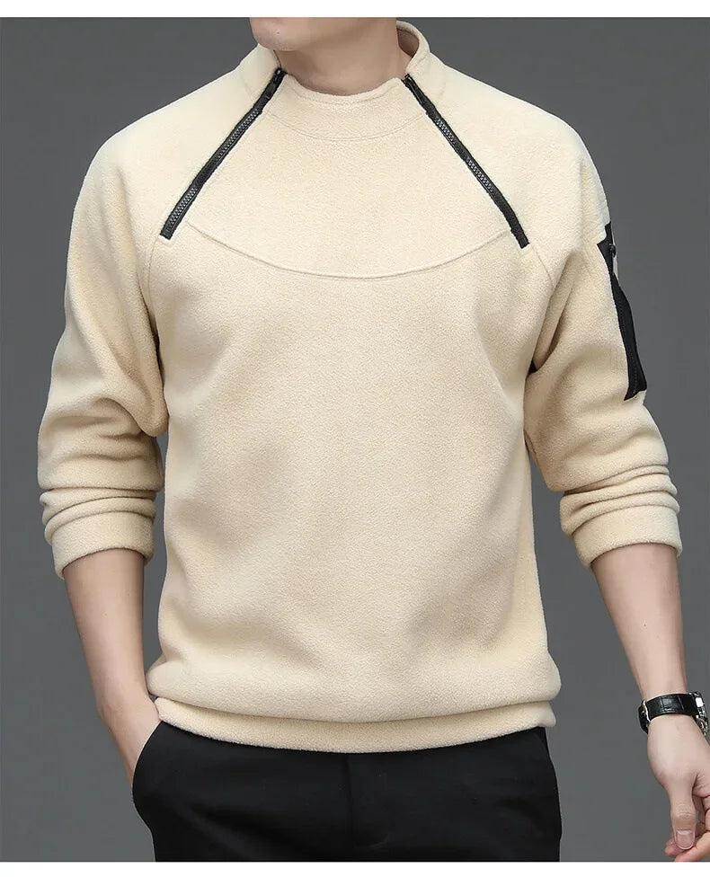 Herren Sweatshirs Frühling Herbst Langarm T-Shirt Top lose Trend Rundhals ausschnitt Hemd leichte Casual Sports